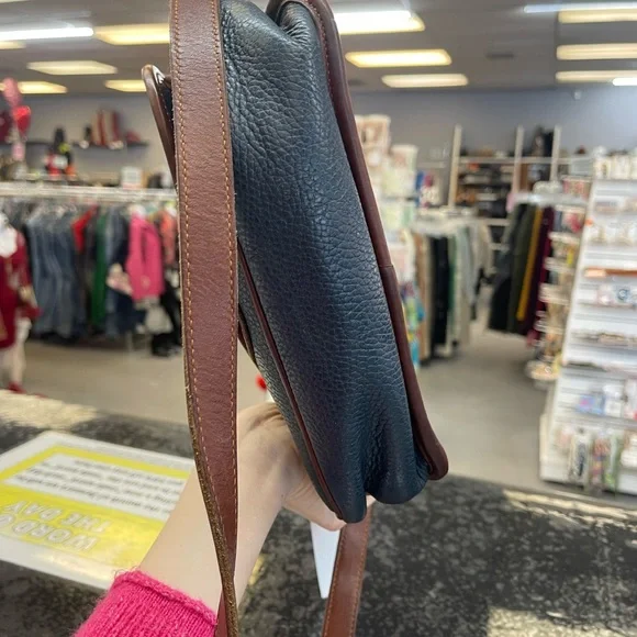 Coach Blue and Brown Leather Crossbody Bag - Picture 5 of 8